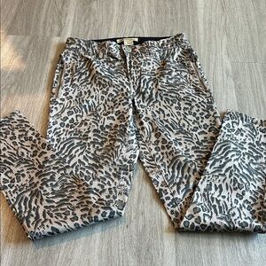 Democracy Women's Skinny Jeans - Black and Gray Animal Print
